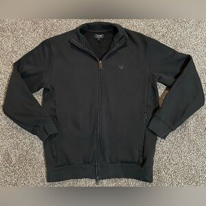 Armani Jeans Black Zip Up Sweater
